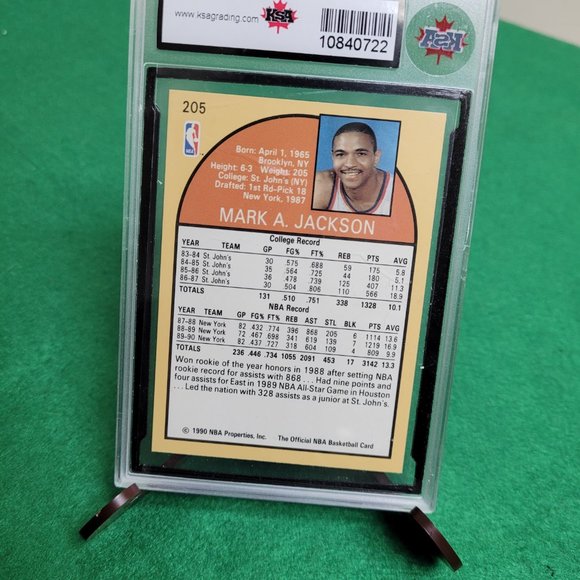 (2) NBA hoops Mark Jackson trading cards #205 KSA graded 9.5 - Picture 2 of 3